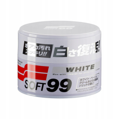 Soft99 White Soft Wax 350g - twardy wosk do jasnych lakierów Soft99 White Soft Wax 350g - twardy wosk do jasnych lakierów