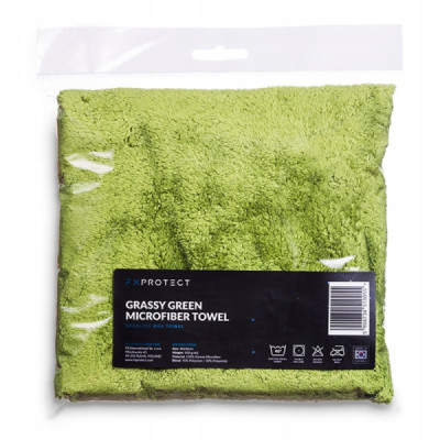 FX Protect Grassy Green Boa 40x40cm 500gsm - mikrofibra bezszwowa do docierania qd, sealntów, wosków