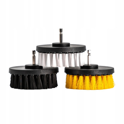 Work Stuff Drill Brush 3-pack - zestaw 3 szczotek na wiertarkę o 3 twardościach