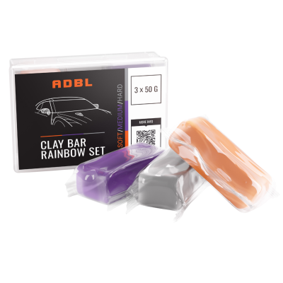 ADBL Clay Bar Rainbow Set - zestaw glinek lakierniczych o 3 twardościach ADBL Clay Bar Rainbow Set - zestaw glinek lakierniczych o 3 twardościach