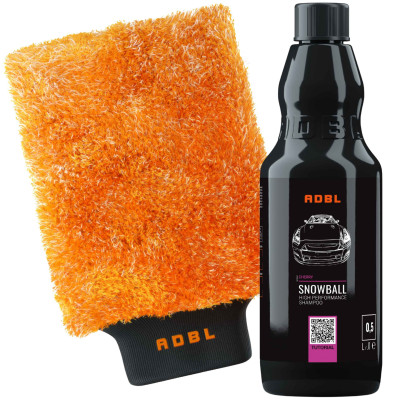 Zestaw ADBL Snowball 500 ml + ADBL CareMitt - szampon samochodowy + rękawica