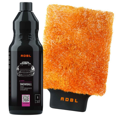 Zestaw ADBL Snowball 1L + ADBL CareMitt - szampon samochodowy + rękawica Zestaw ADBL Snowball 1L + ADBL CareMitt - szampon samochodowy + rękawica