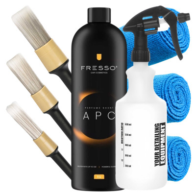 Fresso APC + Work Bottle + Pędzle - zestaw do czyszczenia pojazdu Fresso APC + Work Bottle + Pędzle - zestaw do czyszczenia pojazdu