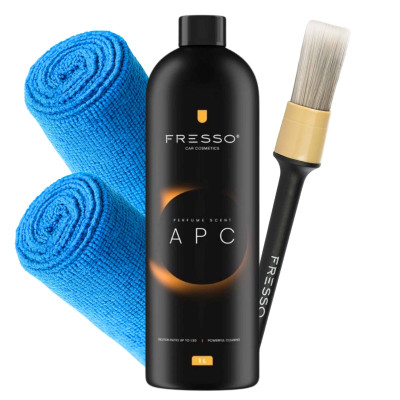 Fresso APC 1L + Detailing Brush 30mm + 2x mikrofibra - uniwersalny zestaw czyszczący Fresso APC 1L + Detailing Brush 30mm + 2x mikrofibra - uniwersalny zestaw czyszczący